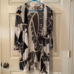 Chicos light weight tropical print cardigan